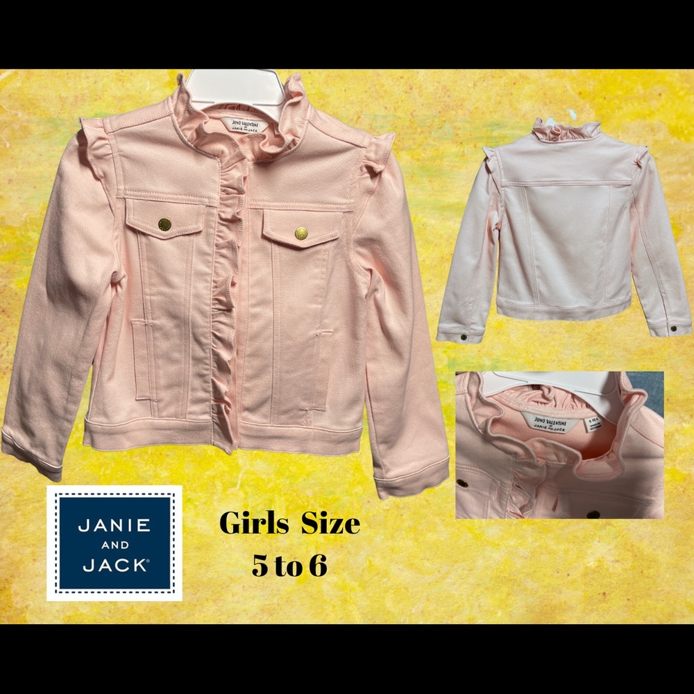 Janie & Jack Pink Girls Denim Jacket